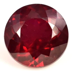 10.85 Ct  Natural Deep Red Ruby Round Cut GIE CERTIFIED VVS Loose Gemstone - Picture 1 of 5