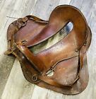 Authentic Antique Leather Army Horse Military Saddle 