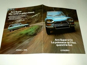 Beau Prospectus CITROEN 1973 AMI SUPER 6 CV Auto Brochure Prospekt Catalogue - Imagen 1 de 1