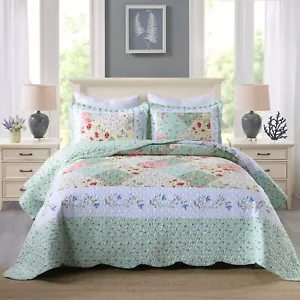 MarCielo 3 Piece Quilt Set Lightweight Bedspread Set By014 - Picture 1 of 6