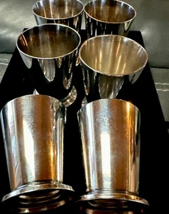 Vintage set ILE DE FRANCE Silver plated Juice Cup MeridianInternational S.Co 360 - Picture 1 of 7