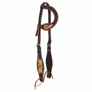 1016-17-SC Circle Y Golden Sunflower One Ear Headstall NEW - Picture 1 of 1