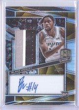 BLAKE WESLEY 2022-23 PANINI SPECTRA #216 ROOKIE GOLD PRIZM PATCH AUTO 1/10 RPA