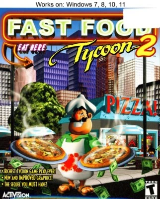 Pizza Connection 2 PC Game 2001 Fast Food Tycoon Windows 10 11 - Image 1 of 2