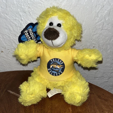 Toledo Walleye ECHL Mascot Factory Yellow 6” Plush Bear Hockey NWT Cover