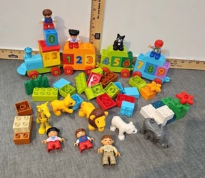 Lego Duplo Learn To Count Number Train Boy Girl Cat + Zoo Animals & Extras - Picture 1 of 12