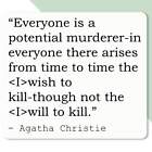 Naklejki na naklejki Agatha Christie cytat (DW252121)