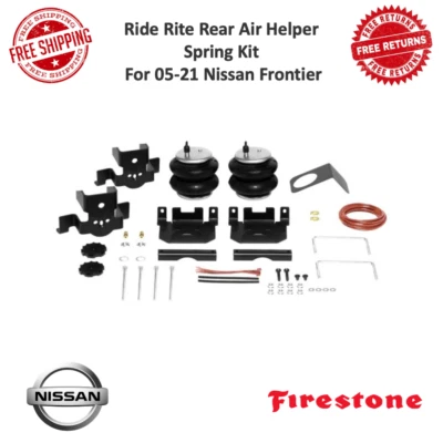 Kit de resorte auxiliar de aire trasero Firestone Ride Rite para 05-21 Nissan Frontier #2558 Foto 1 de 4