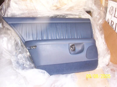 BUICK PARK AVENUE LEFT REAR DOOR TRIM PANEL OEM USED 1998 1999 2000 2001 BLUE - Image 1 of 4