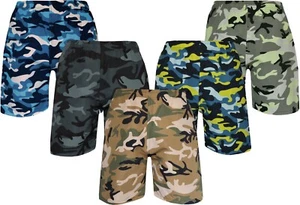 Camouflage Swim Shorts Net Lined Beach Surf Board Camo Print Lightweight Shorts - Picture 1 of 8