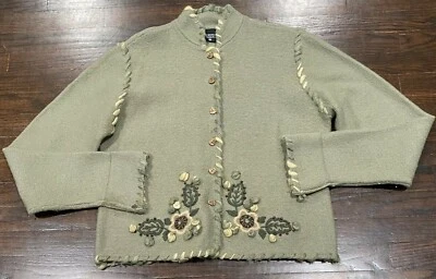 Suéter de lana vintage de diseños nórdicos bordado a mano para mujer talla M Hong Kong Foto 1 de 4