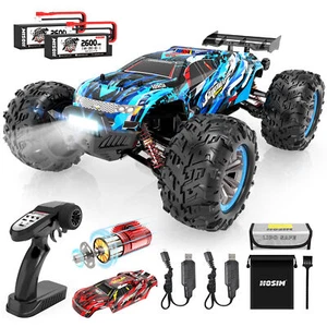 Hosim RC Cars 1:10 Remote Control Car Brushless 4WD High Speed 68+ KMH X-07 Blue