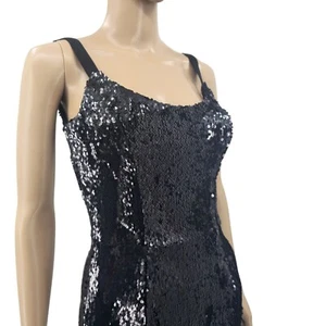 Dress The Population Black Sequin Sleeveless Mini Dress Womens XS - Picture 1 of 7