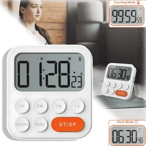 Küchentimer Countdown Magnethalterung Count-Up Stoppuhr großes Display digital - Bild 1 von 18