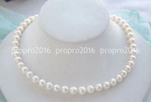 Exquisito Collar Perla Blanca Natural Genuino 9-10 mm Mar del Sur 18 pulgadas PN1244 - Imagen 1 de 6