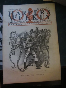 Harpers Weekly Magazine October 6 1900 Hunting Octopus East Gate of Peking 64 - Picture 1 of 2