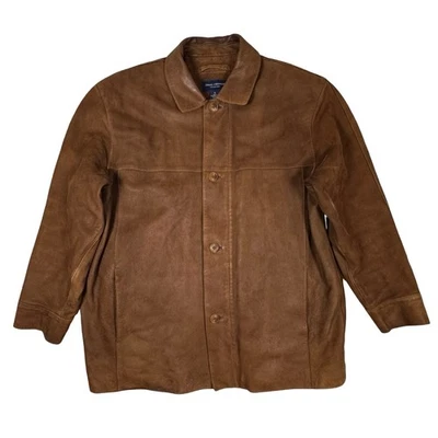 Daniel Cremieux Collection Brown Suede Nubuck Jacket Sz XL Barn Chore Car Coat - Image 1 of 4