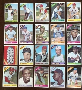 1966 TOPPS SEMI STAR LOT 65 CARDS VG-VGEX LOT VINTAGE 1960S CLEAN BACKS - Bild 1 von 3