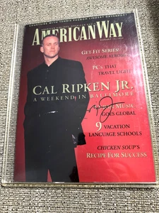 ^^CERTIFICATO AUTENTICO ^^ CAL RIPKEN JR. Autografo *American Way* Rivista 8.1999 - Foto 1 di 6