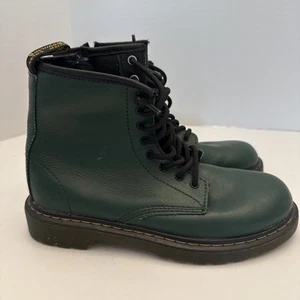 Dr Martens Jugend Stiefel Jugend Größe 3 grün Delaney Side Zip Doc Air Wair Combat - Bild 1 von 12