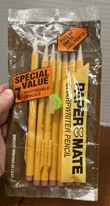 Vintage Papermate Sharpwriter Mechanical #2 Pencils 7 Pack of Pencils NEW 1990 - Picture 1 of 6