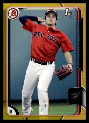 2015 Bowman Draft Gold #89 Tate Matheny Boston Red Sox #/50 - Image 1 of 2