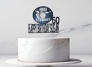 Personalised Rod Stewart cake topper birthday party decoration music singer - Picture 1 of 2