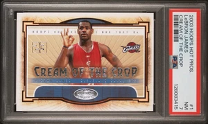 2003 Fleer Hoops Hot Prospects Cream of the Crop LEBRON JAMES Rookie #1 PSA 7 NM - Picture 1 of 3