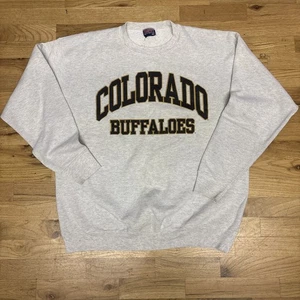 VINTAGE Savvy Colorado University Buffaloes Men’s XL Sweatshirt Gray Boulder - Picture 1 of 6