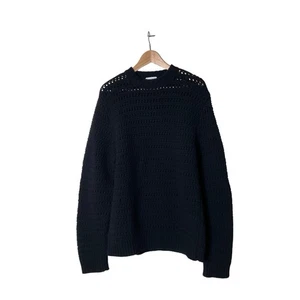Maglione Raey oversize maglia aperta nero grosso cashmere S - Foto 1 di 6