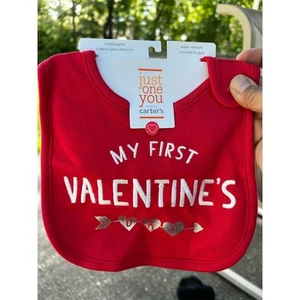 Carter's My First Valentinstag Baby Lätzchen rot wasserdicht  - Bild 1 von 5