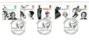 1996 commemorative set famous women on piece special post mark - Picture 1 of 1