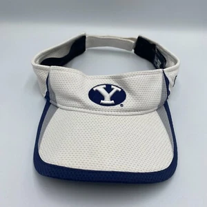 New Era Brigham Young University Cougars Adjustable Visor Hat Cap White - Picture 1 of 5