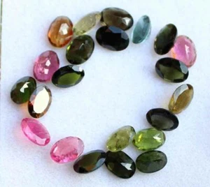 13.20 Ct Natural Tourmaline 4*6 mm Oval Cut Multi Color Sparkling Gemstones Lot - Picture 1 of 3