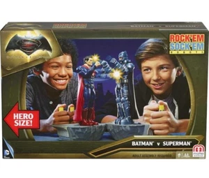 Mattel Games Batman vs. Superman Rock 'Em Sock 'Em Robots 2-Player Kids Game, Fi - Picture 1 of 5