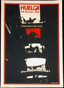 1976 Cuban Original Movie Poster"Huelga.STRIKE"Eisentein Cinema 1924.Mint art - Picture 1 of 5