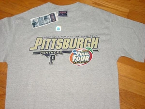 T-shirt vintage PITT PANTHERS 2007 FINAL FOUR NCAA NCAA BASKET NUOVA MEDIA - Foto 1 di 8