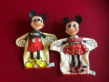 1950's, Walt Disney, "MICKEY / MINNIE MOUSE", Hand Puppets (Scarce / Vintage)