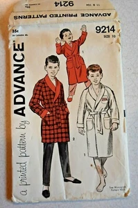 Advance Uncut #9214 Boy's Robe Size 10 Pattern  - Picture 1 of 6
