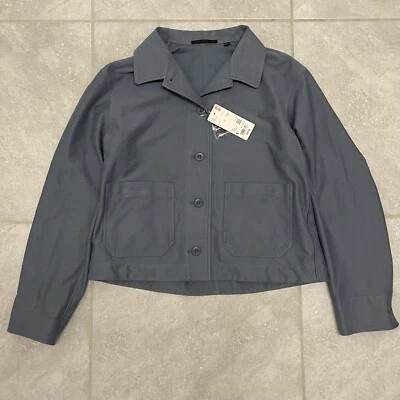 JAQUETA DESCONTRAÍDA JERSEY ‘AZUL’ UNIQLO TAMANHO FEMININO PEQUENA - Imagem 1 de 4