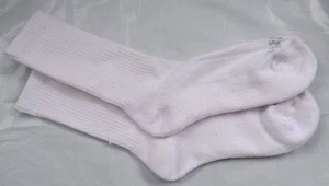 CASCADE SPORT white w gray logo athletic crew 1 pair Socks,youth L 3-6 - Picture 1 of 1