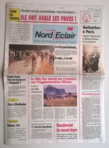 NORD ECLAIR du 05/07/1989 - Tour de France: Nijdam 1st in Wasquehal / Gorbachev - Picture 1 of 12