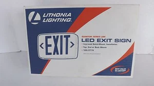 NEW Lithonia Lighting Quantum Series LED Exit Sign, model LQM S W 3 R - Picture 1 of 6