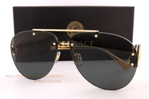 Nuevas gafas de sol VERSACE VE 2250 1002/87 negras doradas/gris oscuro para mujer - Imagen 1 de 5