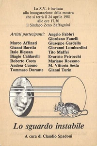 AL17-10B) LO SGUARDO INSTABILE CLAUDIO SPADONI RIMINI ARTE CONTEMPORANEA CULTURA - Bild 1 von 2