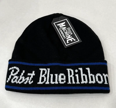 Gorro Loser Machine x Pabst fita azul preto OSFM NOVO COM ETIQUETAS snowboard esqui inverno - Imagem 1 de 3