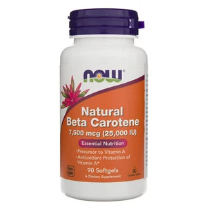 Now Foods Beta Carotene 25 000 UI, 90 capsule - Imagen 1 de 4