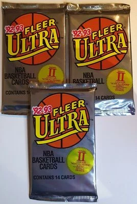 Lot of 3 x Packs of 1992-93 Fleer Ultra Basketball Series 2 Factory Sealed Pack - Image 1 of 2