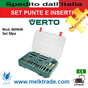 SET PUNTE E INSERTI 58 PZ - Mod 66H646 - Linea Professionale VERTO!!! - Imagen 1 de 3