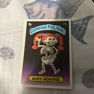1985 Topps Garbage Pail Kids Series 1 Bony Joanie 29a ~ Checklist ~OS1 Matte - Picture 1 of 2